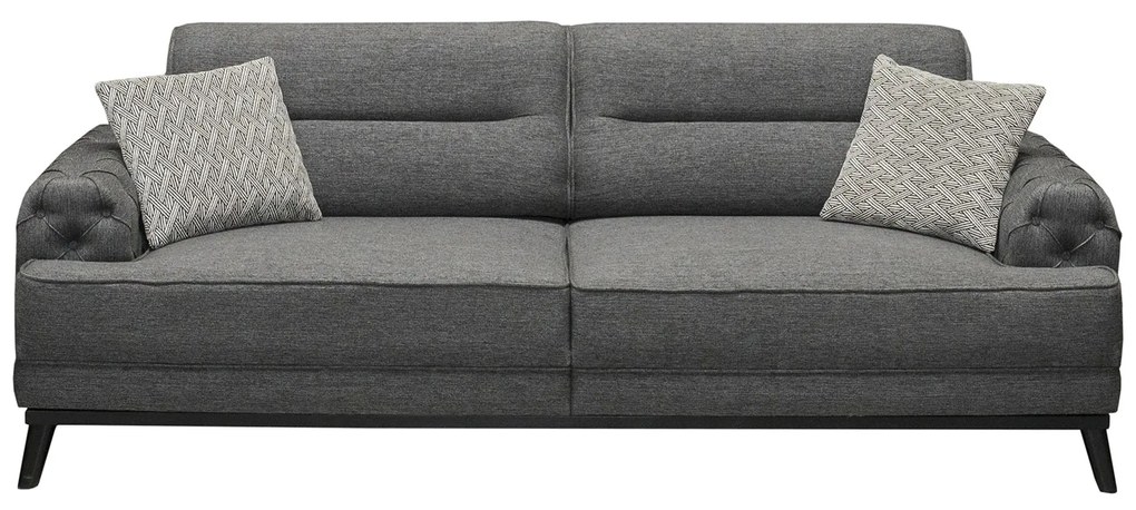 Canapea GLORYA extensibila, 3 locuri, gri inchis, 222x90x80 cm