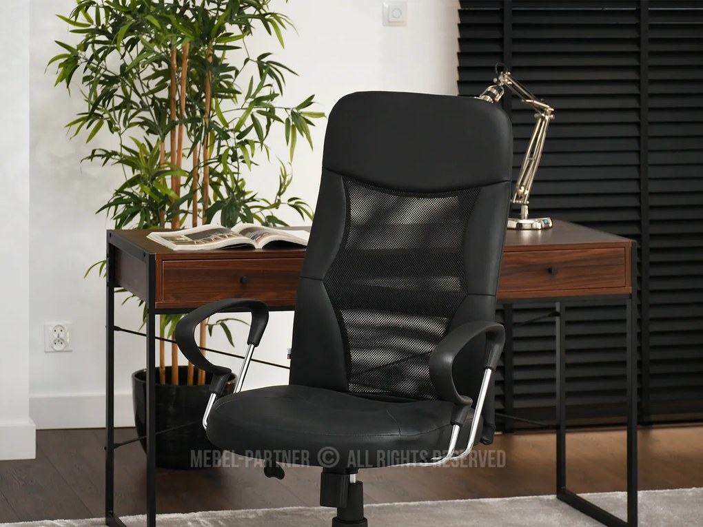 Scaun Olino (negru + crom). Promo -9%. 1110526