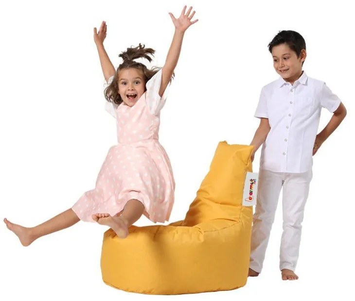 Fotoliu puf pentru copii galben Baton – Floriane Garden