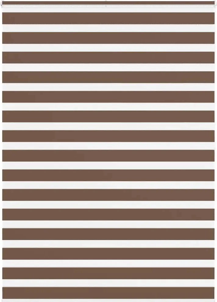 vidaXL Jaluzea tip zebra maro lățime țesătură 155,9 cm poliester