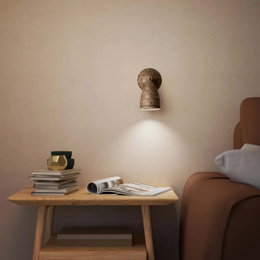 Aplica de perete din alama cu spot directionabil Stoccolma