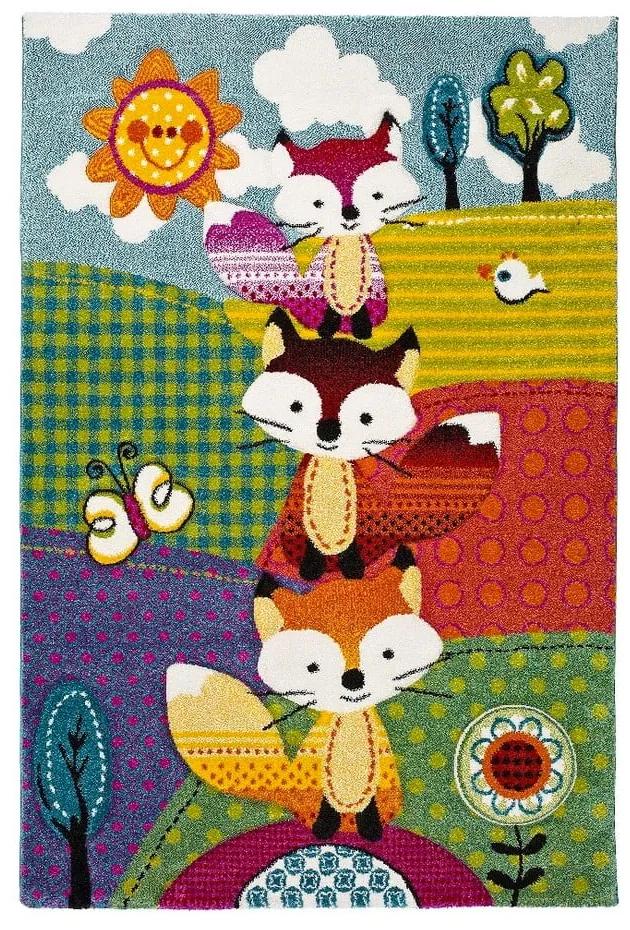 Covor pentru copii Universal Kinder Foxes, 120 x 170 cm