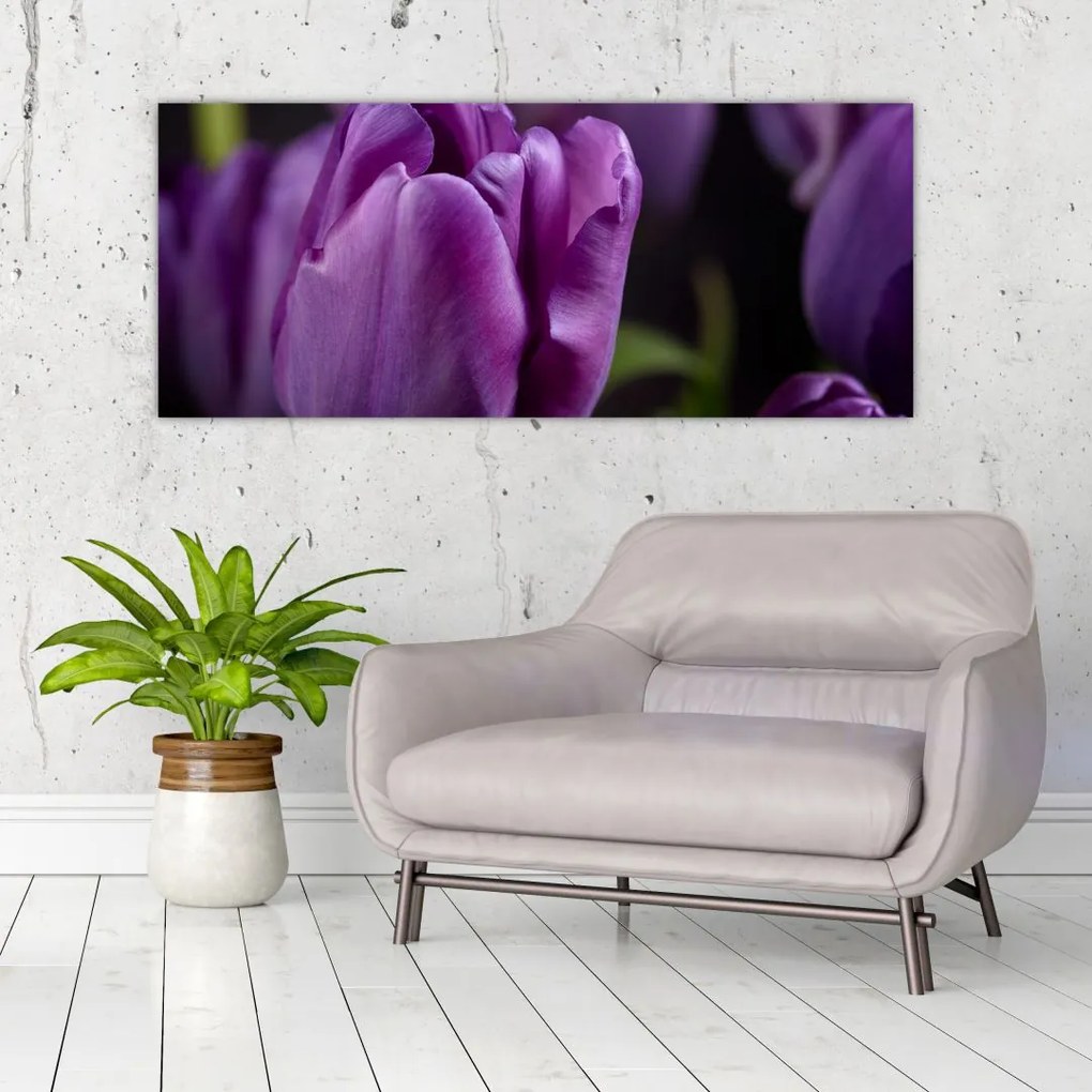 Tablou cu flori de lalele (120x50 cm)