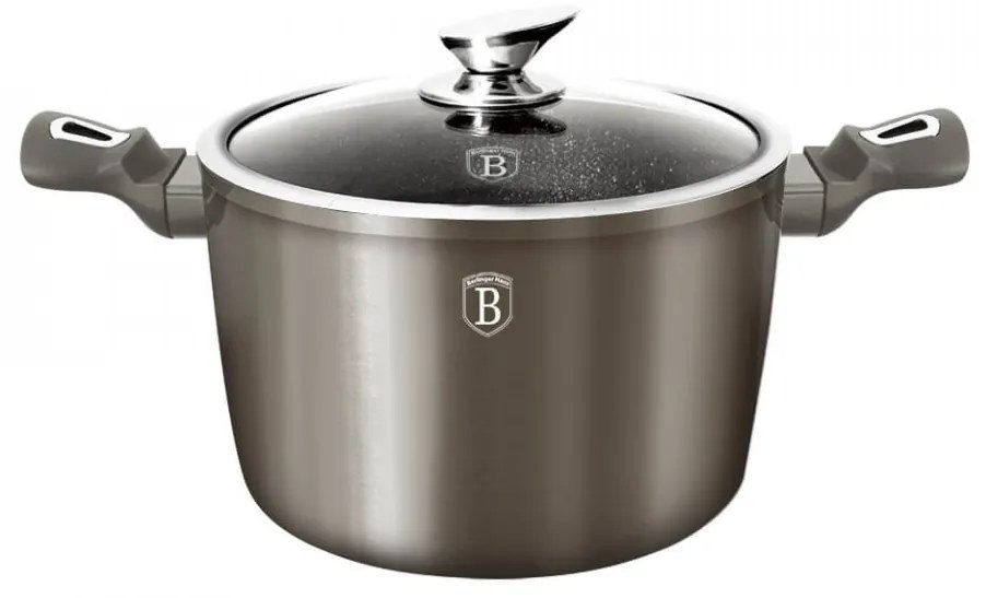 Oala cu capac 24 cm Carbon Metallic Line Berlinger Haus BH 1247N