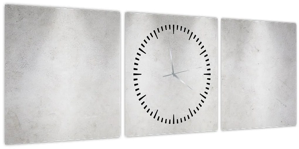 Tablou - Perete de beton cu lumini (cu ceas) (90x30 cm)