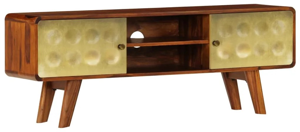 Comoda TV, 120 x 30 x 45 cm, lemn masiv de palisandru 1, Maro