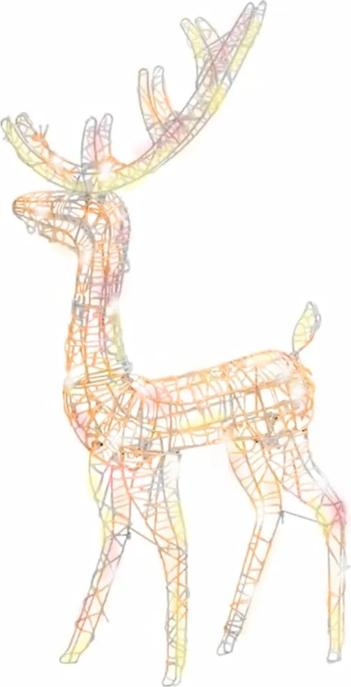 vidaXL Decorațiune de Crăciun ren 140 LED-uri colorat 120 cm acril