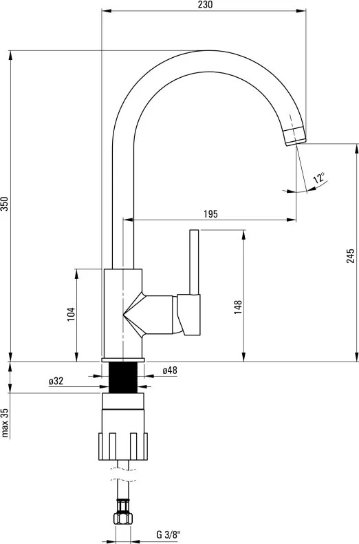 Nemezja Baterie pentru bucătărie Finisaj: Alb BEN_A62M