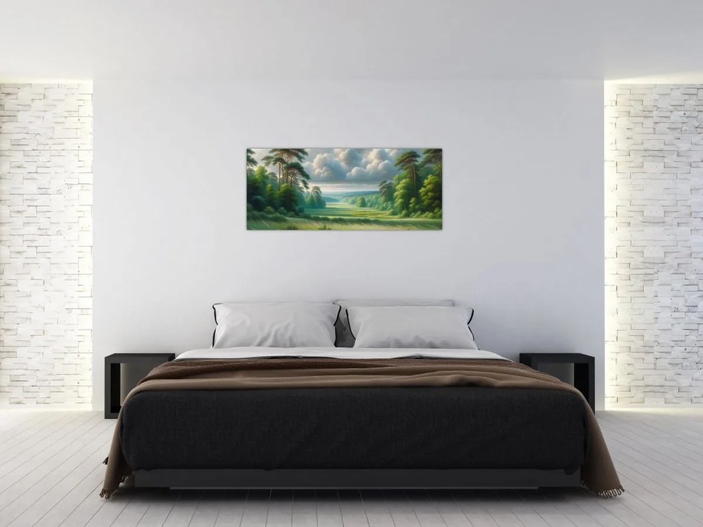 Tablou - Peisaj verde (120x50 cm)