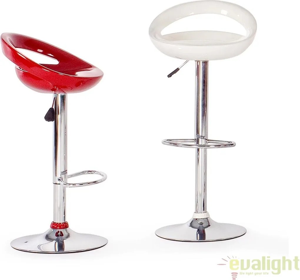 Set de 2 scaune de bar design modern alb ASTER 0731328 BZ