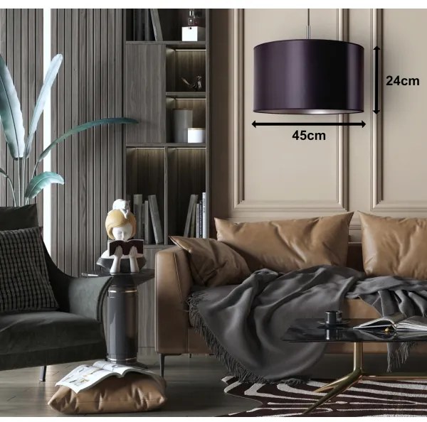 Duolla - Lustră pe cablu CANNES 1xE27/15W/230V d. 45 cm albastră/argintie