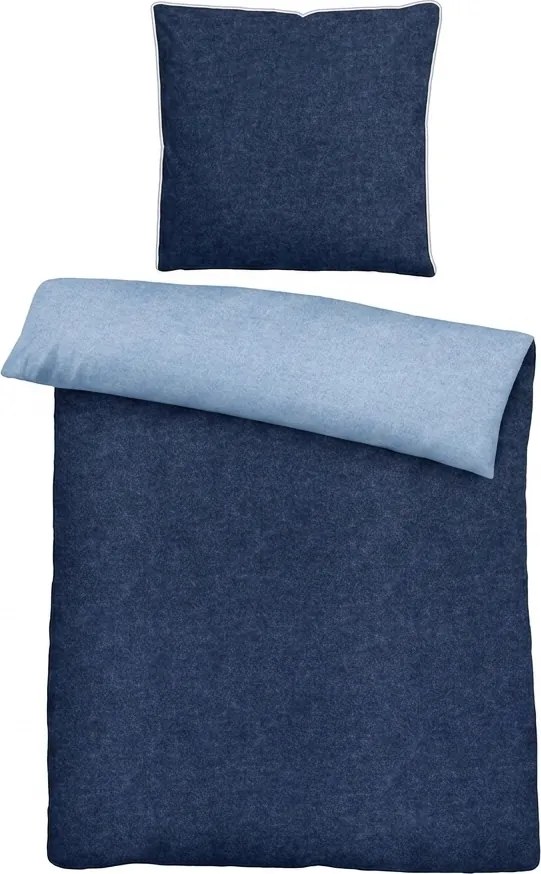 Lenjerie de pat din bumbac VELORIA albastra Dimensiune lenjerie de pat: 70 x 80 cm | 140 x 200 cm