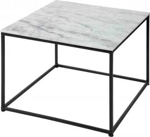 Masuta design minimalist Elements 50cm, marmura alba