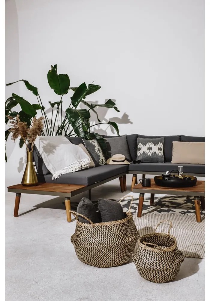 Canapea de grădină cu structură din lemn de acacia gri Lustio - Bonami Selection