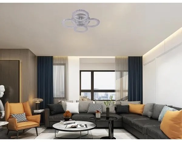 Lustră LED aplicată dimabilă LED/55W/230V 3000-6500K + telecomandă