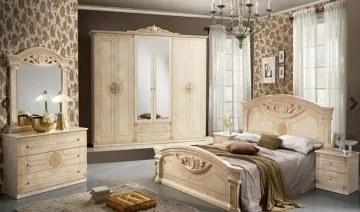 Dormitor italian clasic bej lucios ROMA