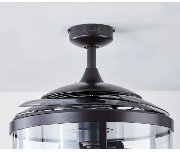 Ventilator LED de tavan FANAWAY 212927 CLASSIC 3xE27/4W/230V negru + telecomandă