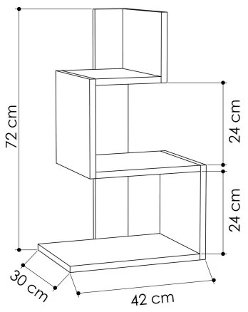 Noptieră ROSIE 72x42 cm alb/stejar