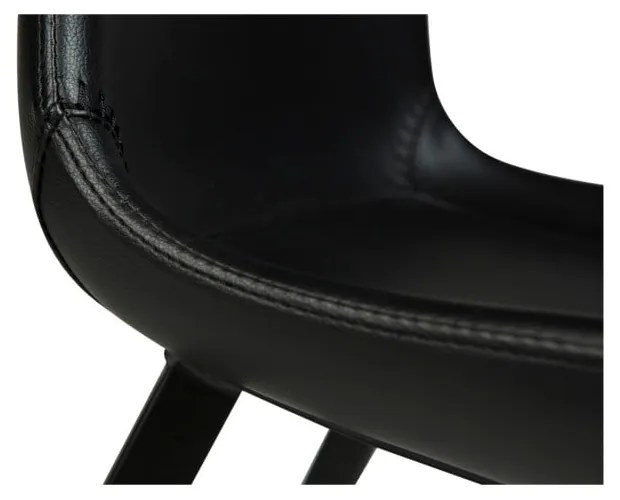 Scaun de bar din imitație de piele DAN-FORM Denmark Hype, negru