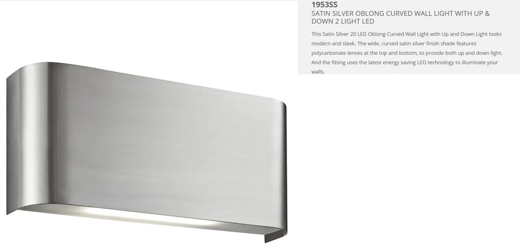 Aplica LED moderna design ambiental minimalist Wall argintiu satin 1953SS SRT