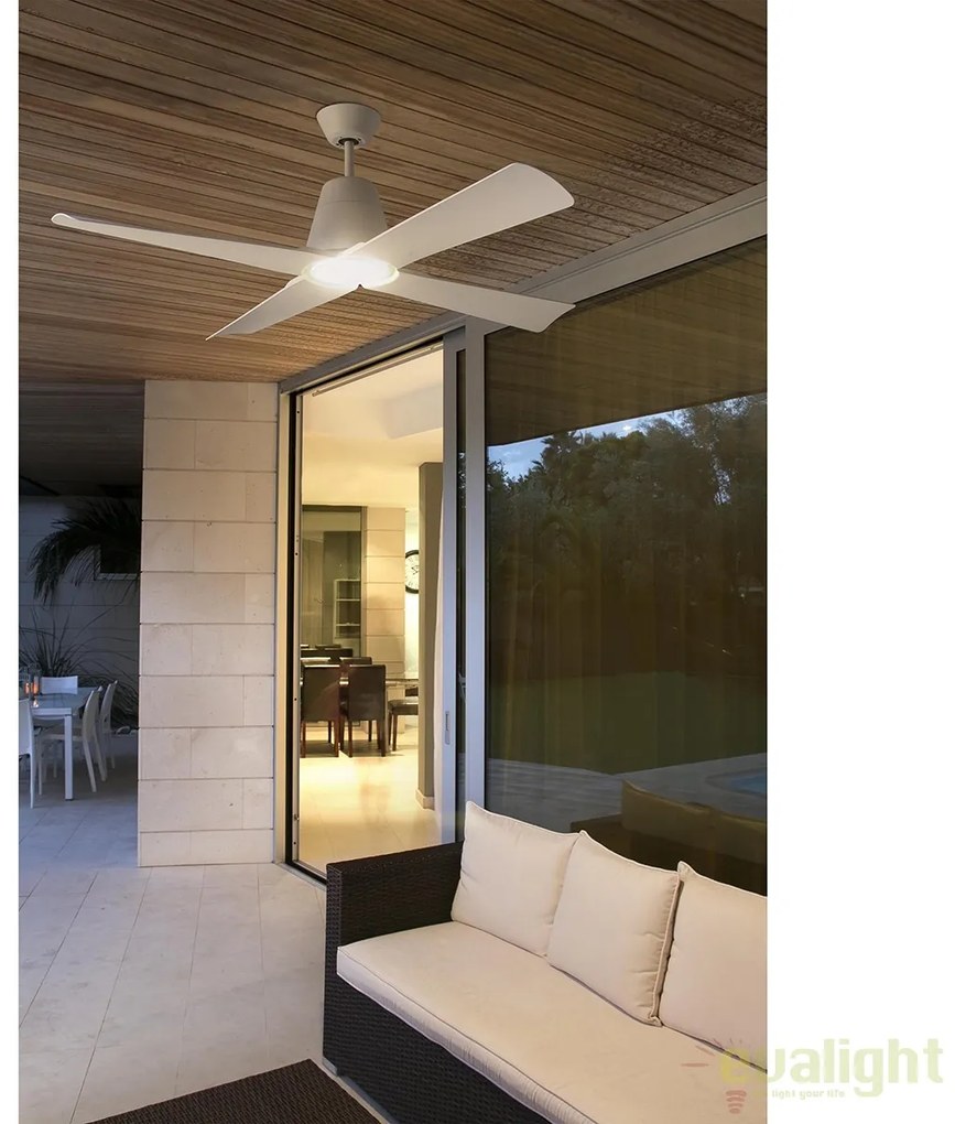 Ventilator de tavan cu telecomanda de exterior IP44 design modern TYPHOON alb