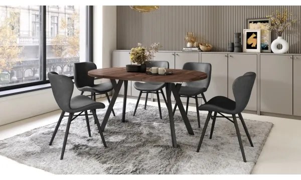 Masă extensibilă de dining ARTUR stejar/negru