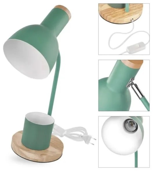 Lampă de masă POPPY 1xE27/25W/230V verde