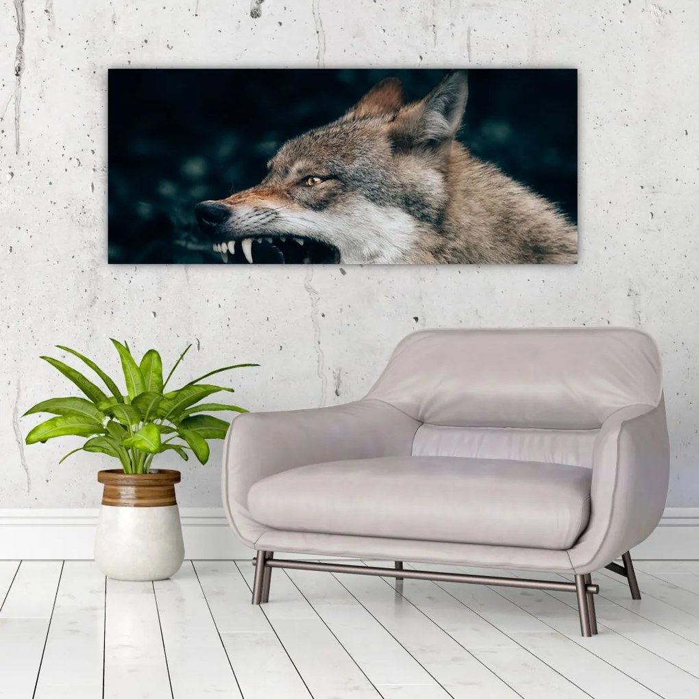 Tablou cu lup (120x50 cm)