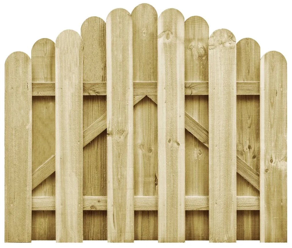 vidaXL Poartă de grădină, 100x75 cm, lemn de pin tratat