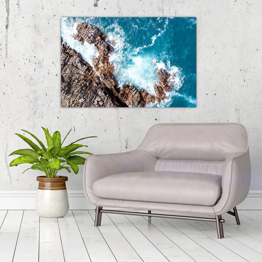 Tablou cu stânci și mare (90x60 cm)