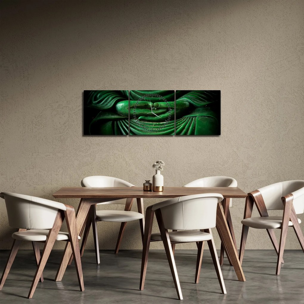Tablou - Mâna lui Buddha (cu ceas) (90x30 cm)