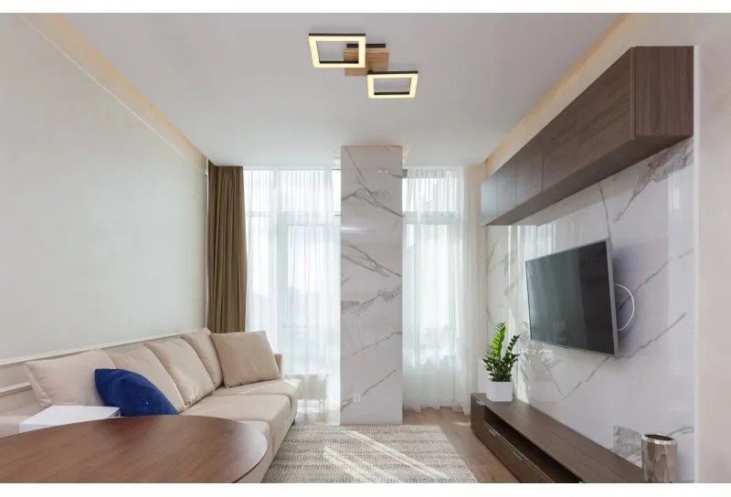 Plafoniera LED design modern Kerry negru, maro 18W