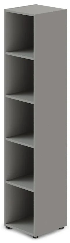 Dulap înalt îngust TopOffice 39,9 x 40,4 x 196,5 cm, gri
