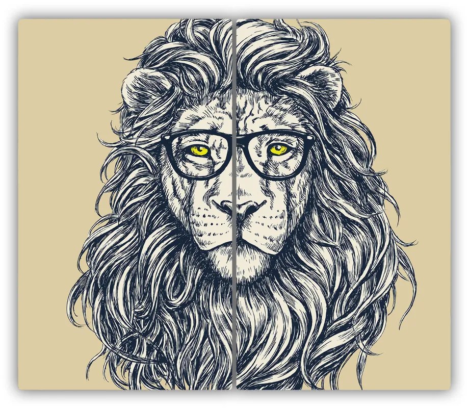 Tocator din sticla Leul Hipster
