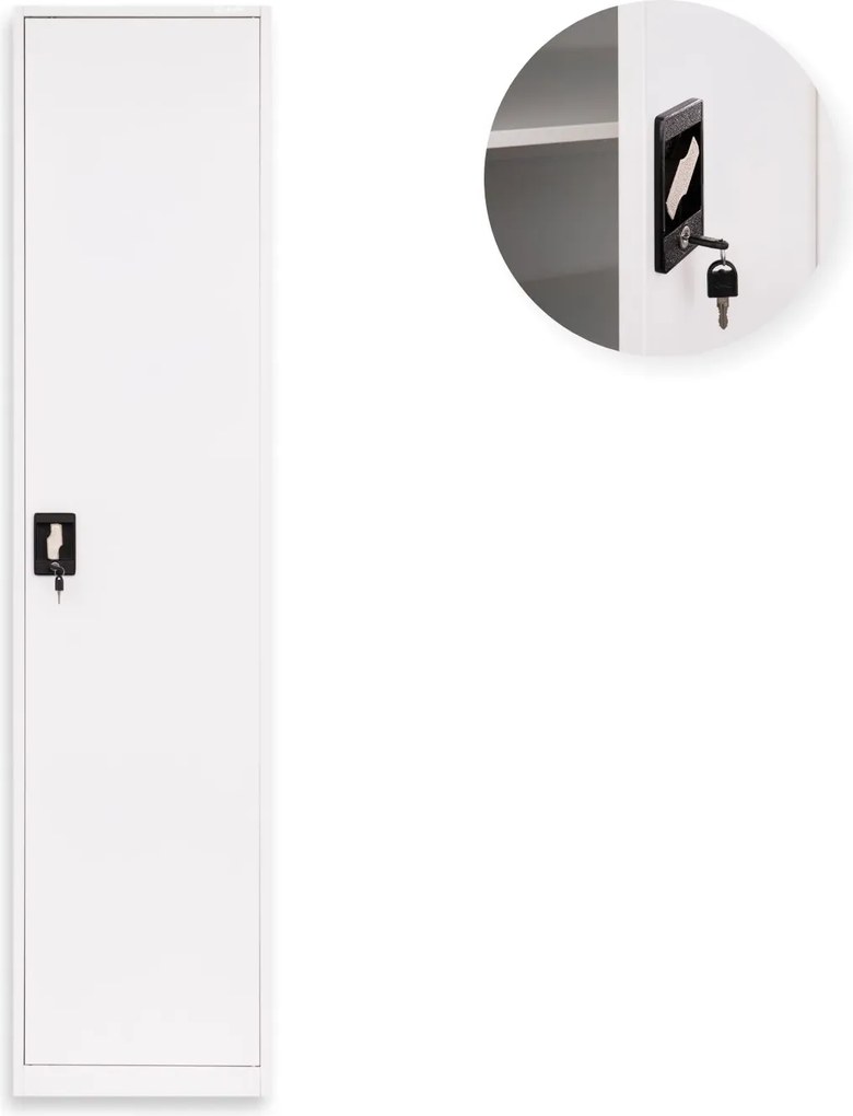 Dulap metalic îngust Tokio White