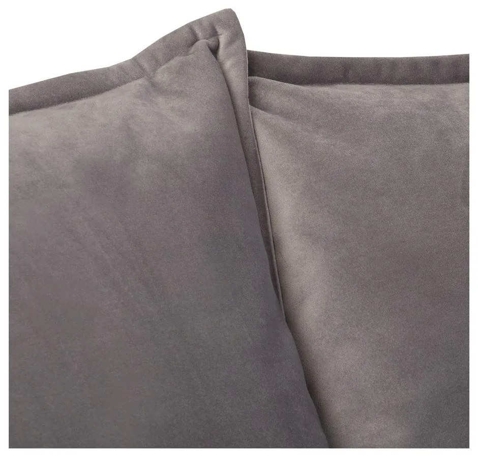 Canapea gri cu tapițerie din catifea 138 cm Juli – Ropez