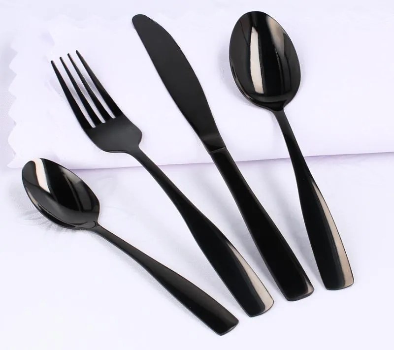 ShopJK SET DE TACIMURI INOX PENTRU 6 PERSOANE - NEGRU