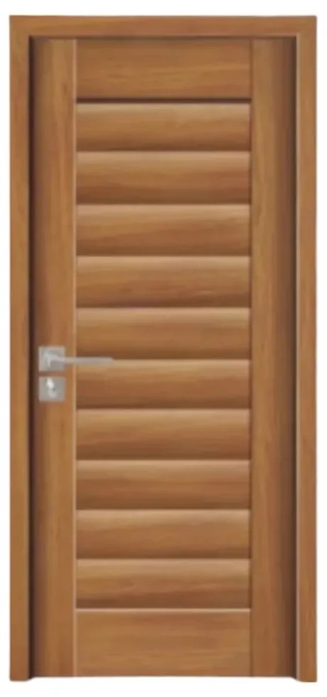 Usa Interior din MDF Novo Doors ND01 LUX PREMIUM, Cadru din Lemn Masiv, KIT COMPLET, Toc Reglabil de 10 CM INCLUS, Plinta pe Ambele Parti (Culoare: