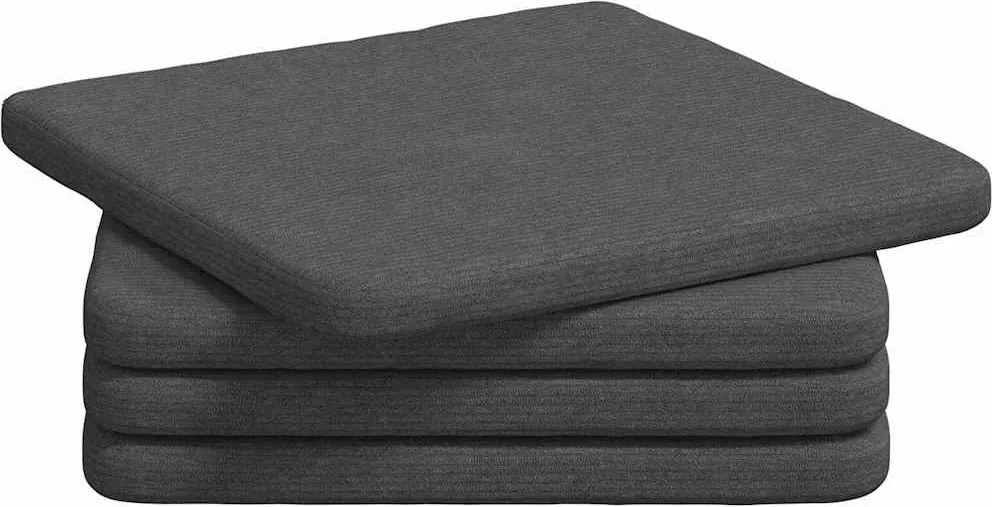 vidaXL Perne de Șezut 4 pcs Gri închis 40 x 40 x 3 cm