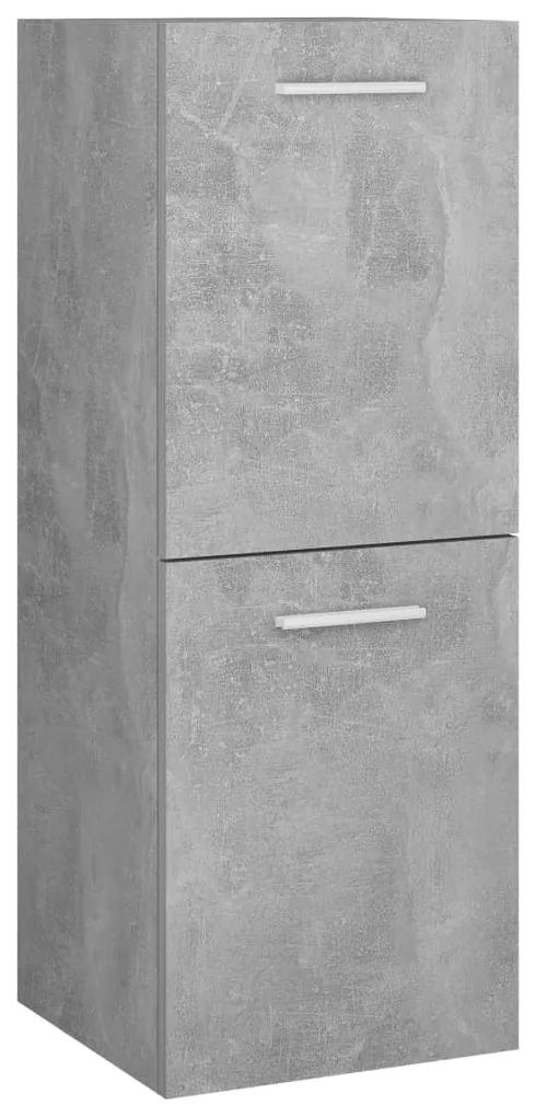 Dulap de baie, gri beton, 30x30x80 cm, PAL Gri beton, 1