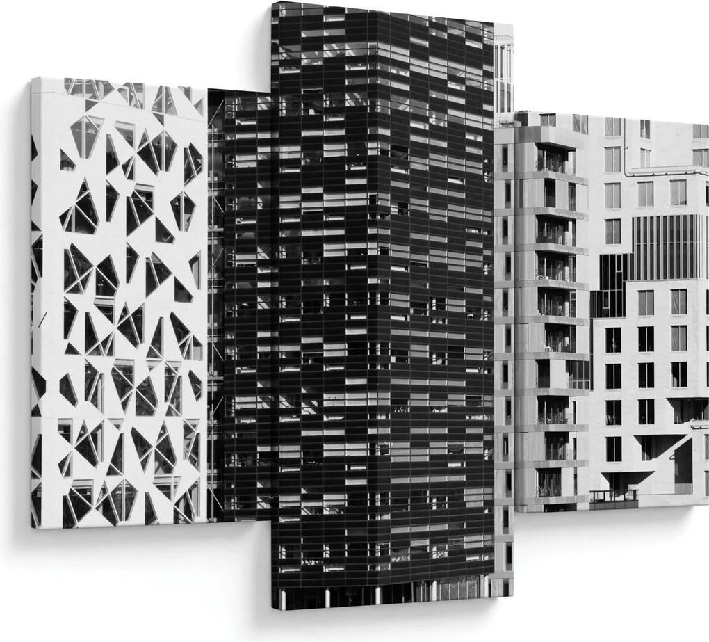 Tablou cu arhitectura alb neagră (90x60 cm)