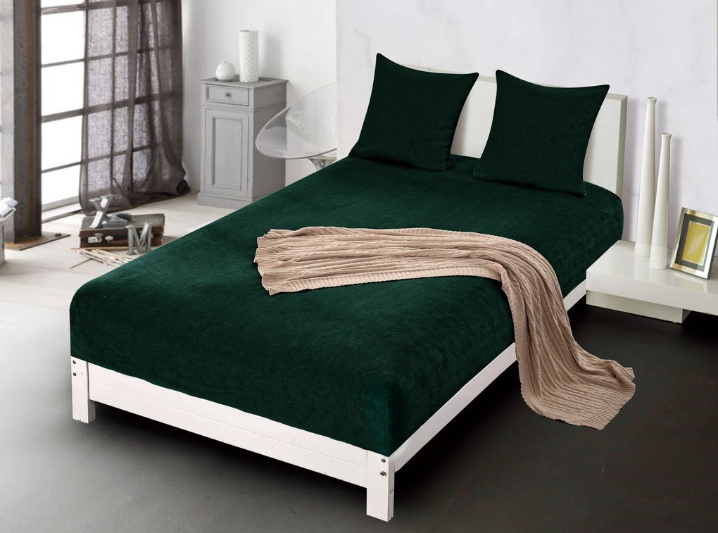 Cearceaf microplus NOLVIA 200x220 cm verde inchis