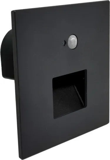 Brilagi Lampă LED de scară JACK cu senzor, 3W, 230V, 3000/4000/6500K, negru