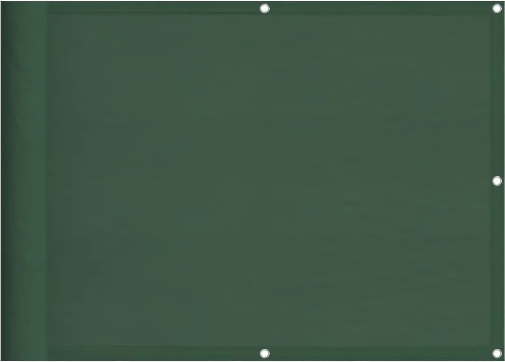 vidaXL Paravan de balcon verde închis 75x1000 cm 100% poliester oxford