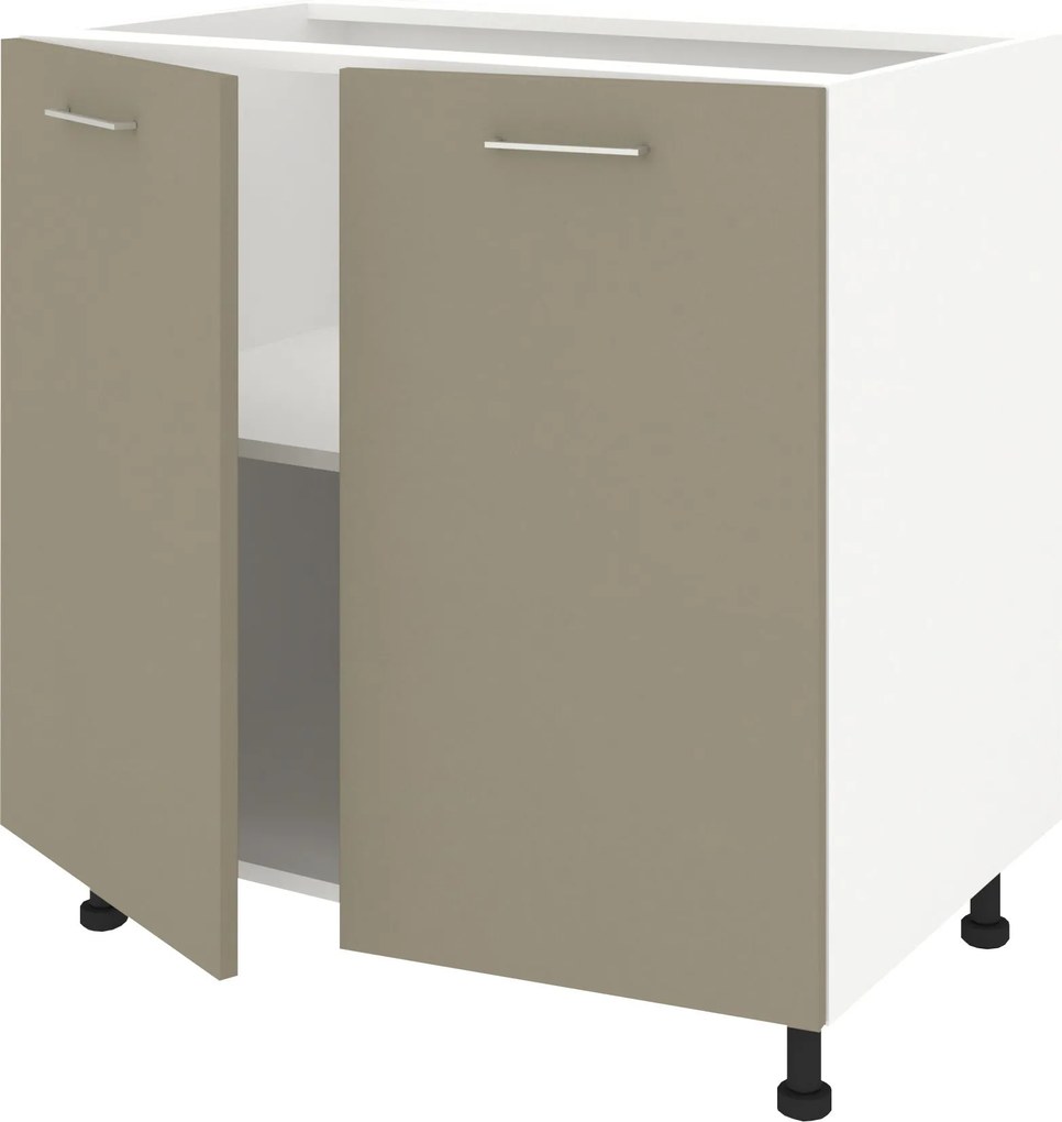 Corp Baza Lecce, 2 Usi, Taupe/Alb, 80 x 50 x 80 cm