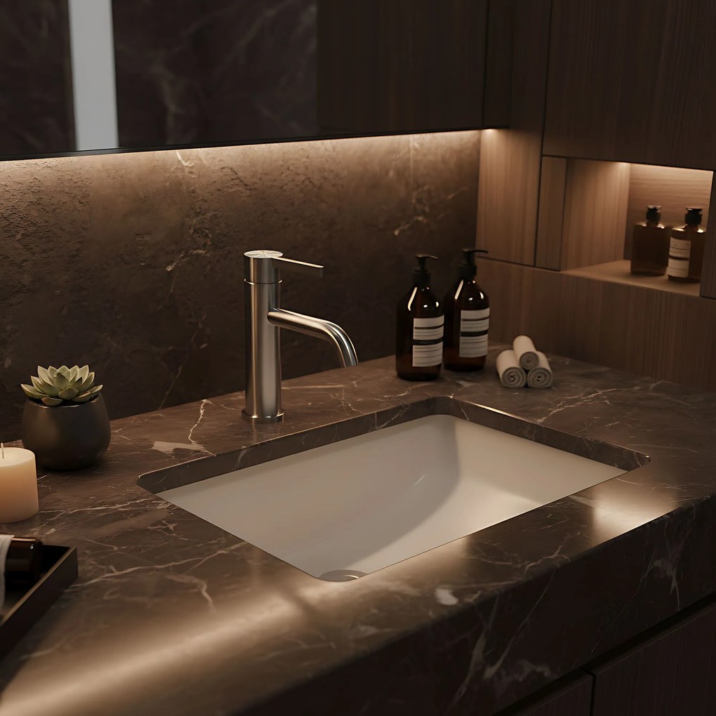 Baterie pentru baie Rea Foster Nickel Brush Low