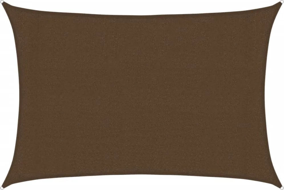 vidaXL Pânză parasolar, maro, 3x5 m, HDPE, 160 g/m²