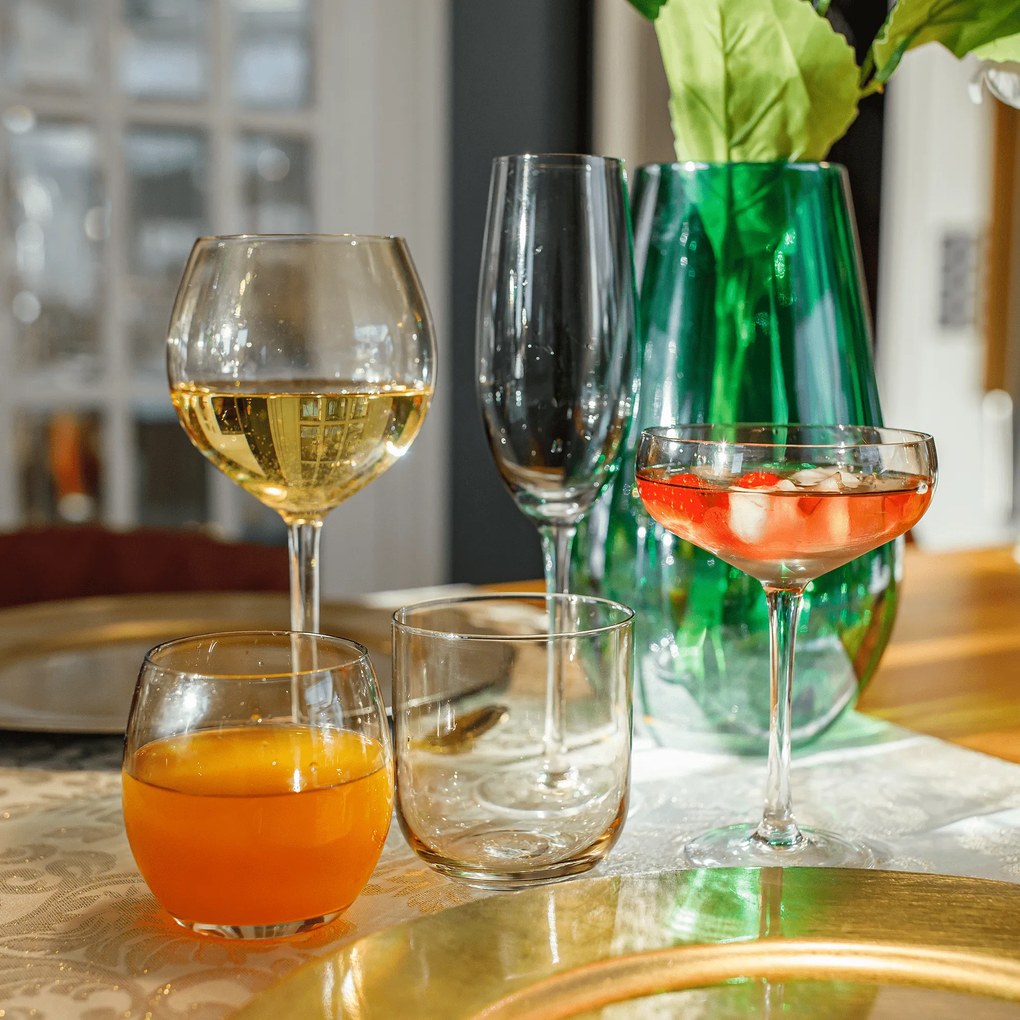 Pahare de cocktail, set de 6, 250 ml, maro închis fumuriu, LILO TIP 3