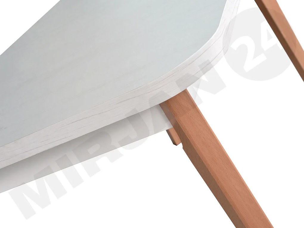 Masă Harry 80 x 140+180 VI (Alb L) (Negru). 1059234