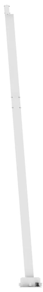 Copertina retractabila manual, galben si alb, 500x350 cm Galben si alb, 500 x 350 cm